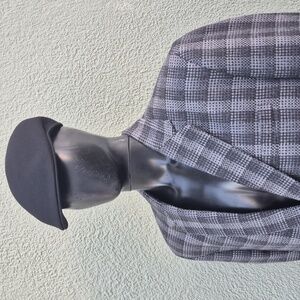 Men's Bespoke Gray Pure Wool Luxury (2) Button Blazer/Custom World Map Lining